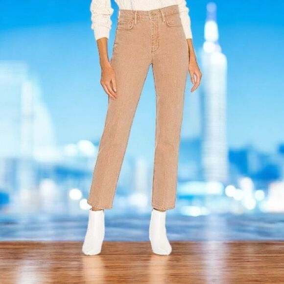 FRAME Le Sylvie Slender Straight Jeans in Sand 28 - Picture 8 of 8